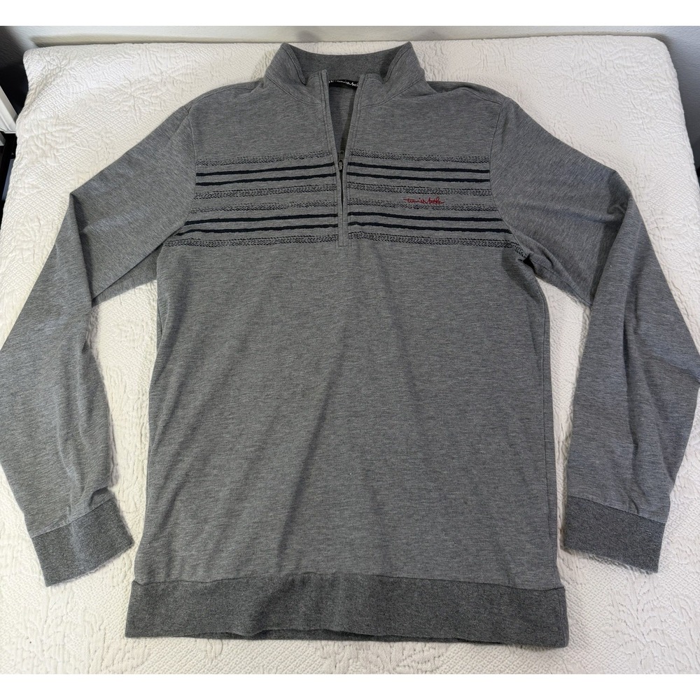 Travis‎ Mathew Boston 1/4 Zip Long Sleeve Performance Mens Small Red Six College